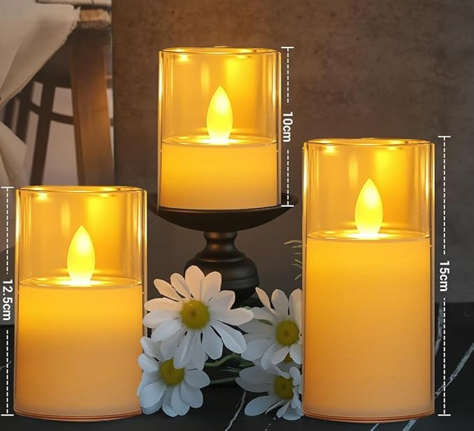 Set of 3 Electronic LED Candles