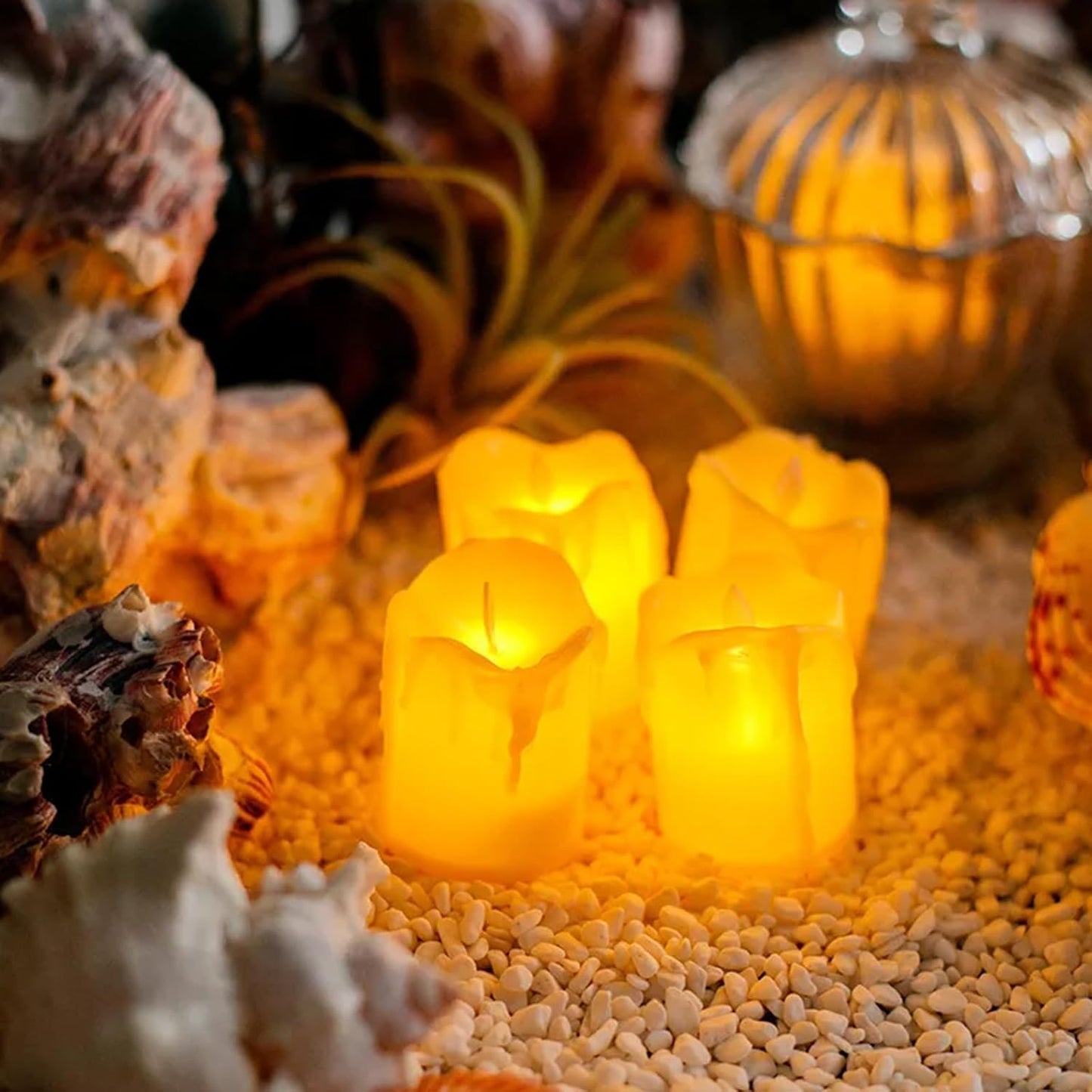 Set of 12 Flickering LED Decorative Candles
