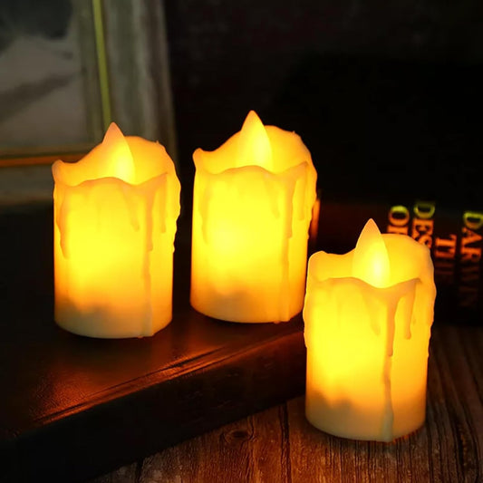 Set of 12 Flickering LED Decorative Candles